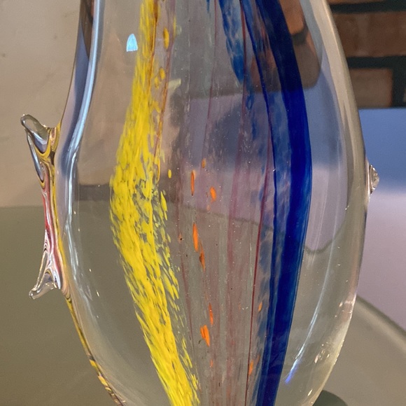 14’ Murano Style Gorgeous Heavy Glass Multi Color Fish - Picture 14 of 16